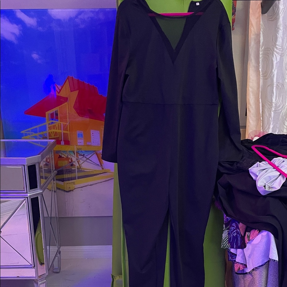 Source Unknown Sleek Black Jumpsuit